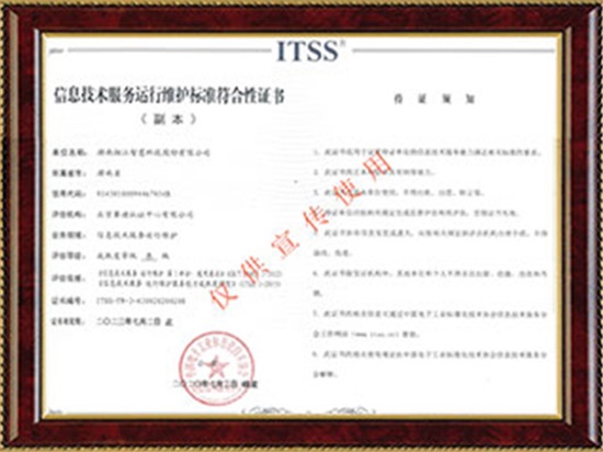 信息技術(shù)服務(wù)運行維護(hù)標(biāo)準(zhǔn)ITSS三級